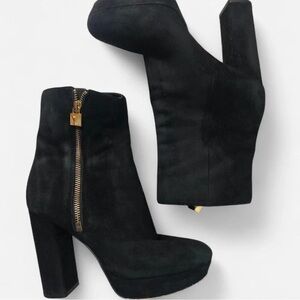 Michael Kors Black Boots with Gold Accent